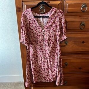 NWOT Free People Women’s Burgundy Dress, Size Large.